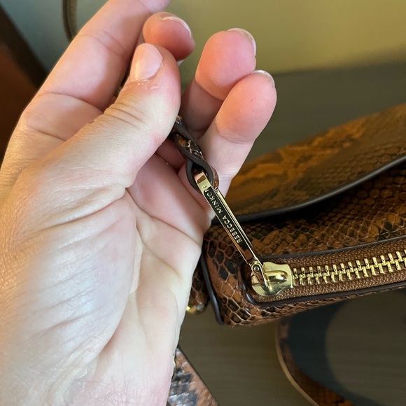 Rebecca Minkoff Snake Skin Mac Equestrian Crossbody Purse - Picture 3 of 11